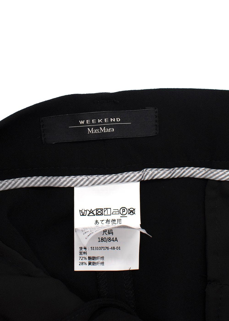 Weekend MaxMara Black Wide Leg Trousers