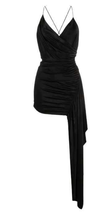 Alexandre Vauthier Draped Black Mini Dress
