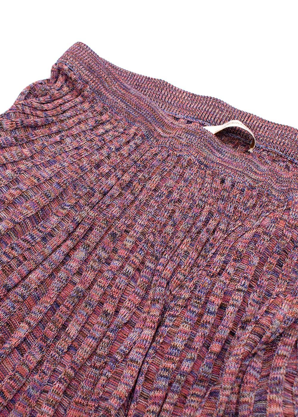 Zimmermann Multicoloured Rib Knit Midi Skirt