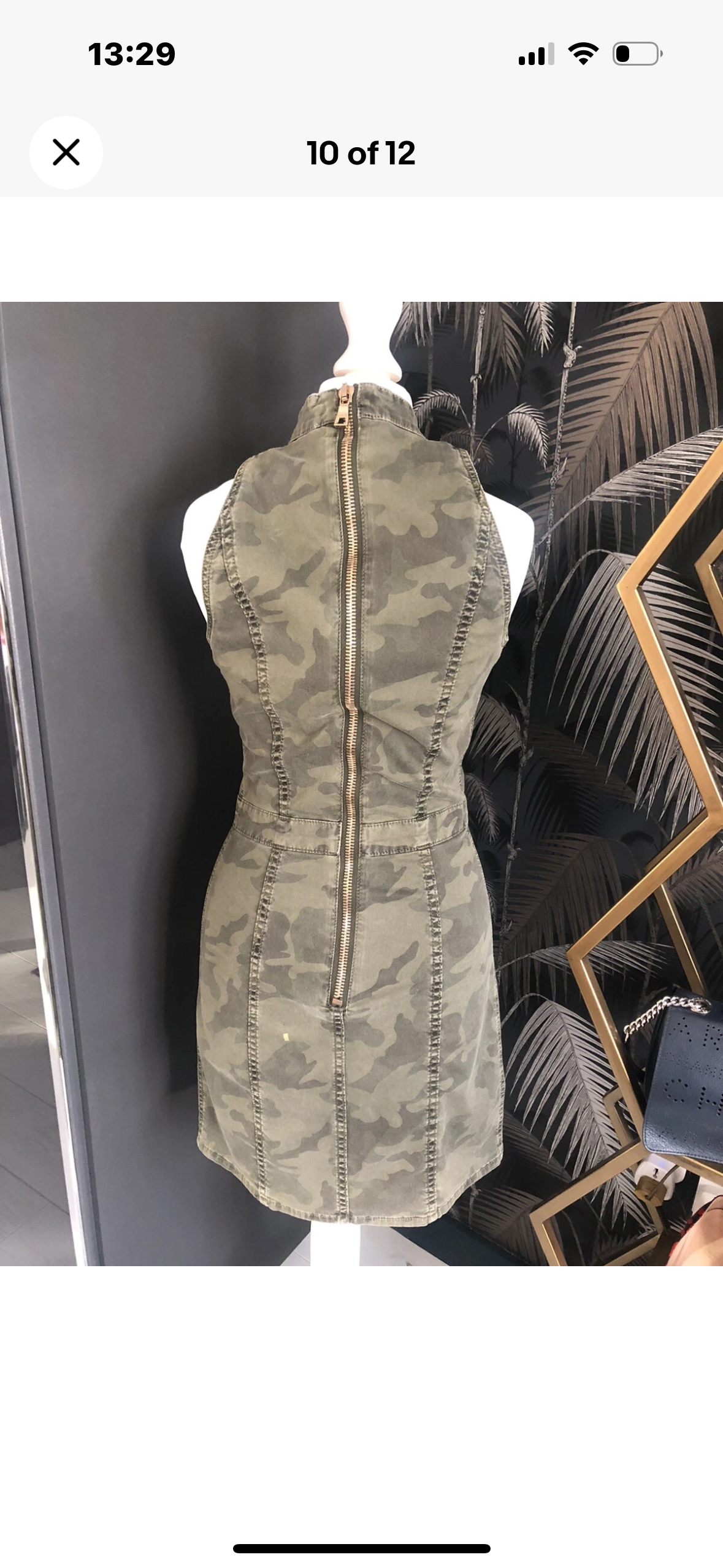 Balmain Camouflage Button Front Dress