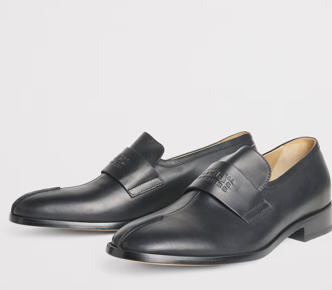 MM6 Maison Margiela Leather Debossed Logo Loafers
