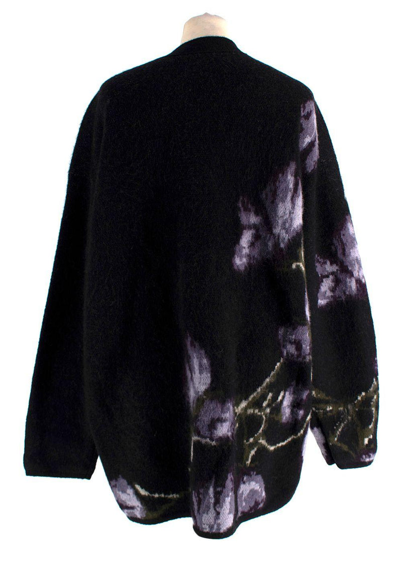 Vince Orchid Jacquard Wool, Alpaca & Mohair-Blend Cardigan