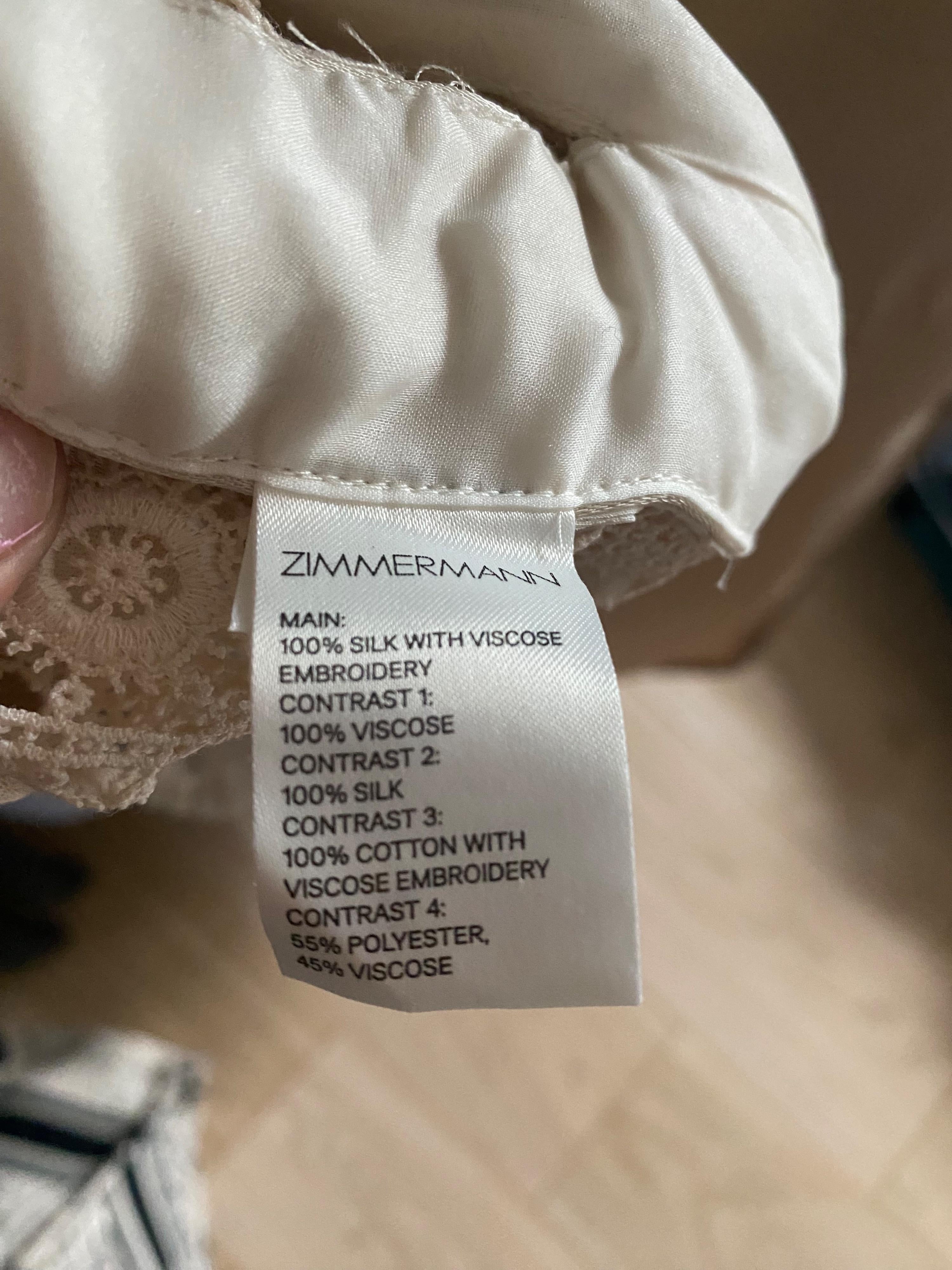 Zimmermann Runway Cream Maples Boudoir Mini Dress