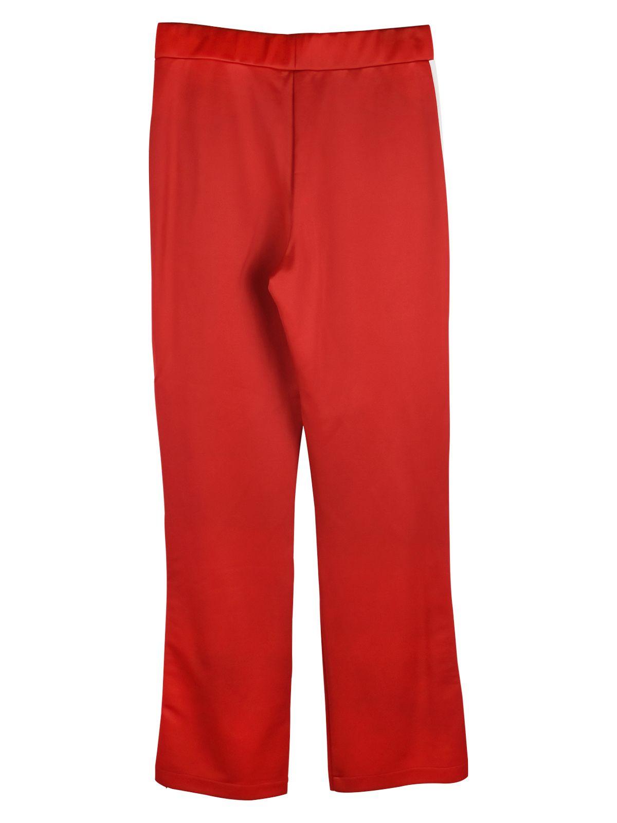 Moncler Red Double Jersey Wide Leg Trousers