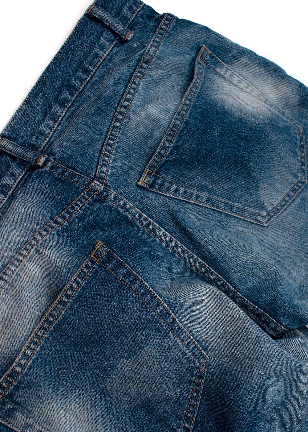 Washed Distressed Denim Shorts