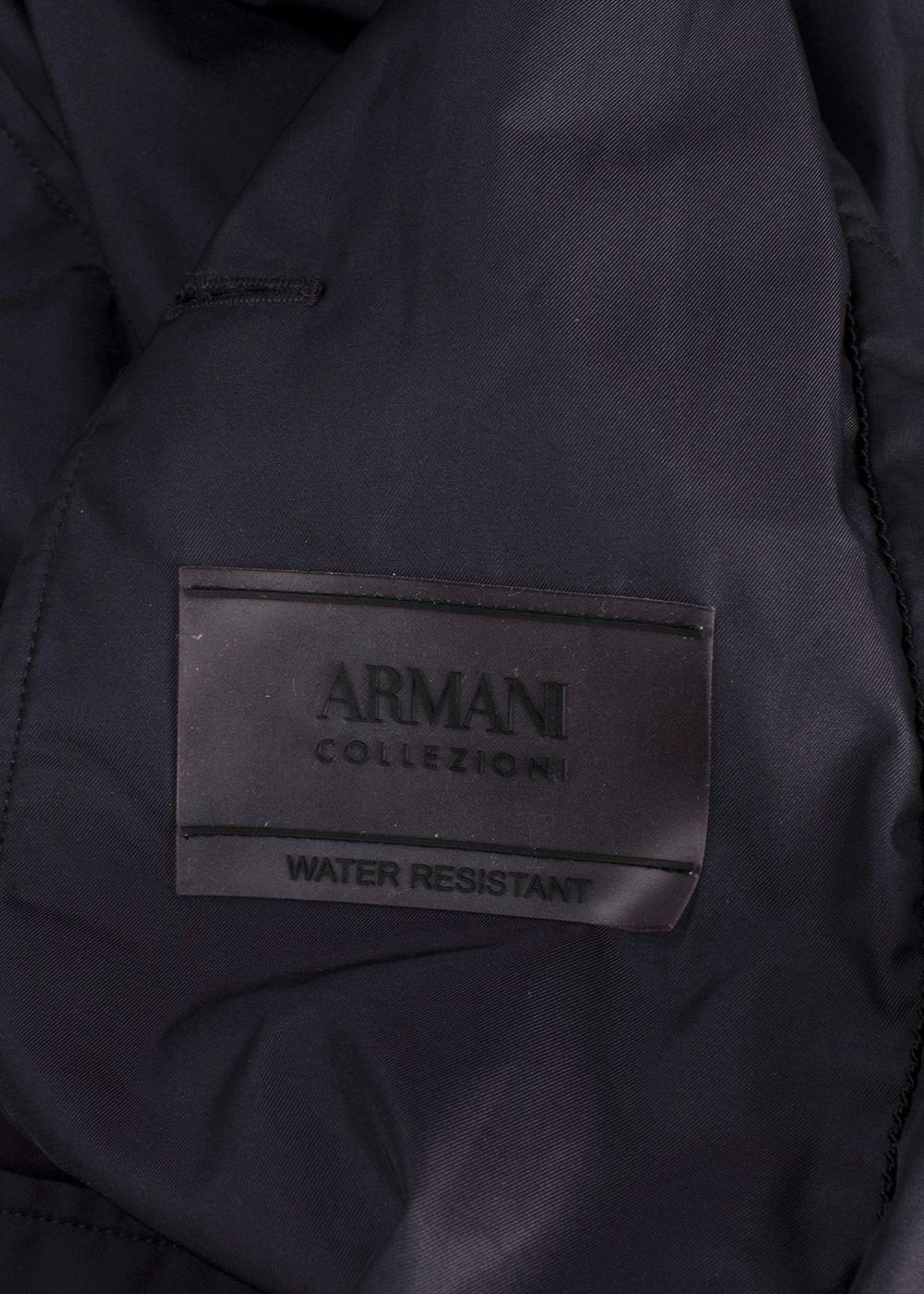 Armani Collezioni Dark Purple Water Resistant Trench Coat