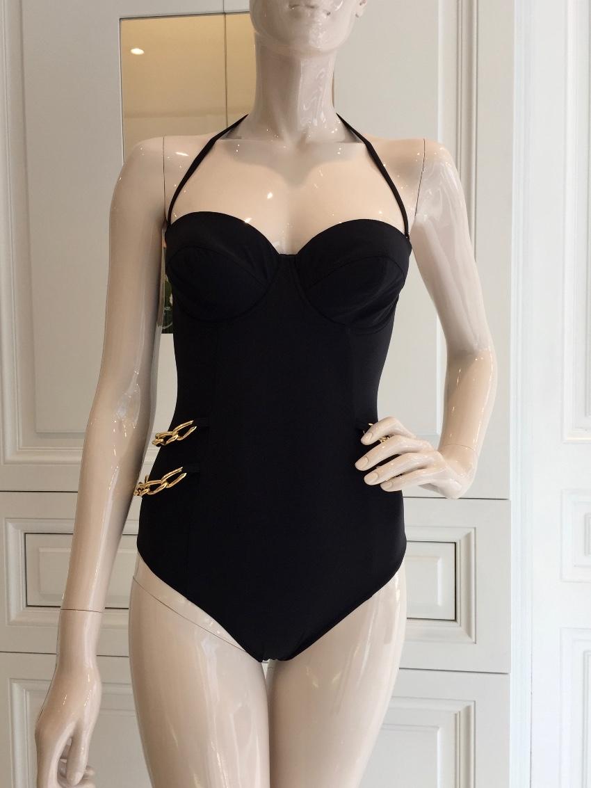 Carizzi Black 'Cocktail' Gold Chain Swimsuit