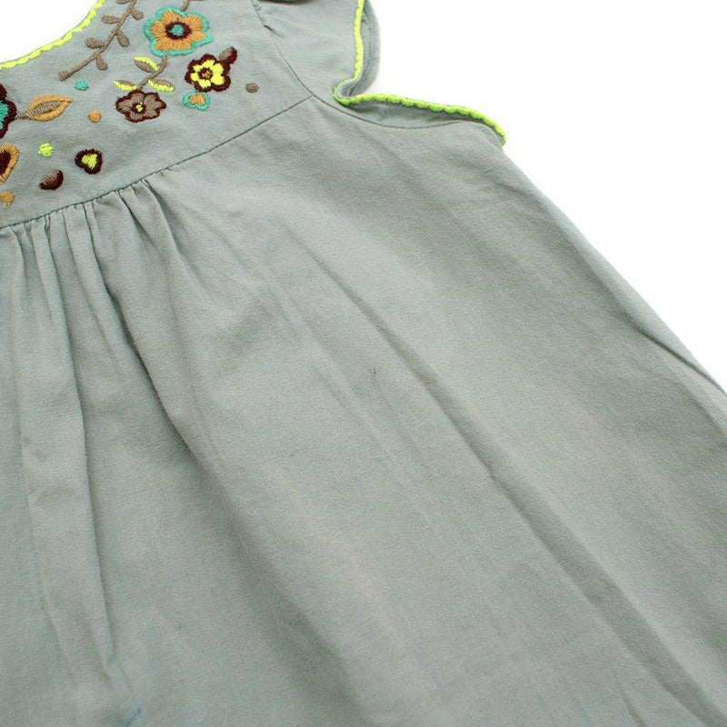 Sea Blue Embroidered Kids 18M Top