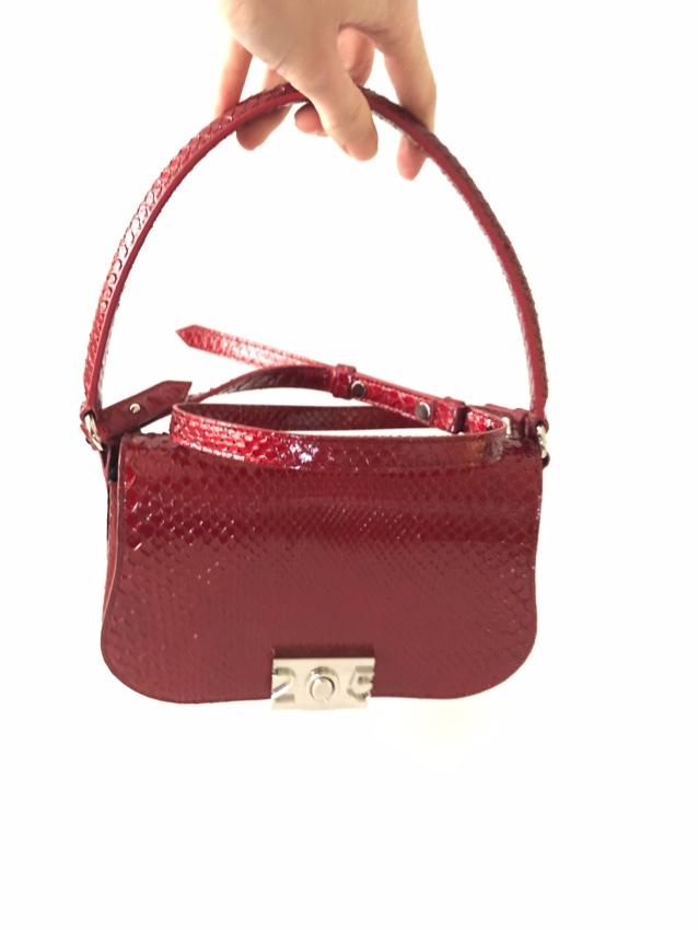 CALVIN KLEIN 205W39NYC Red Python Crossbody Bag