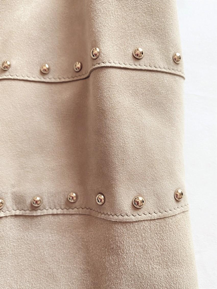 Yves Salomon Suede Studded T-Shirt