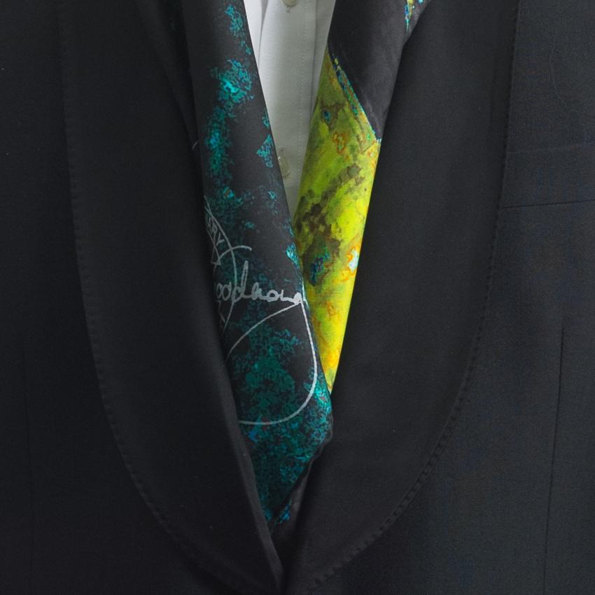 Rosemary Goodenough River Through a Curtain V Silk Scarf