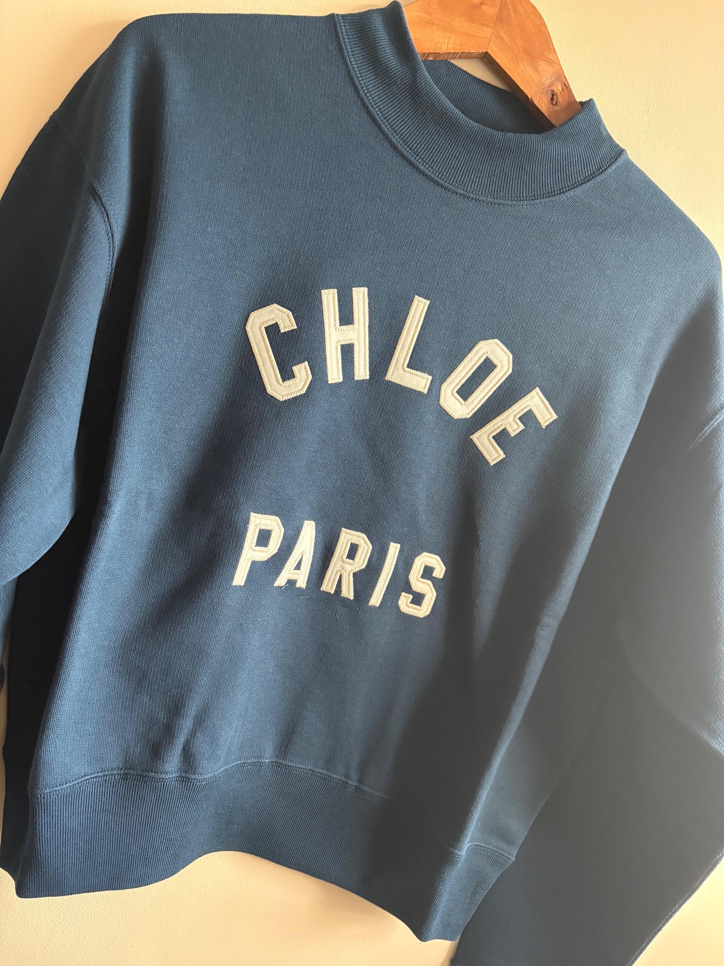 Chloe Blue Cotton Sweatshirt