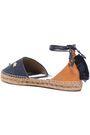 Dolce & Gabbana Anchor Embroidered fringed leather espadrilles