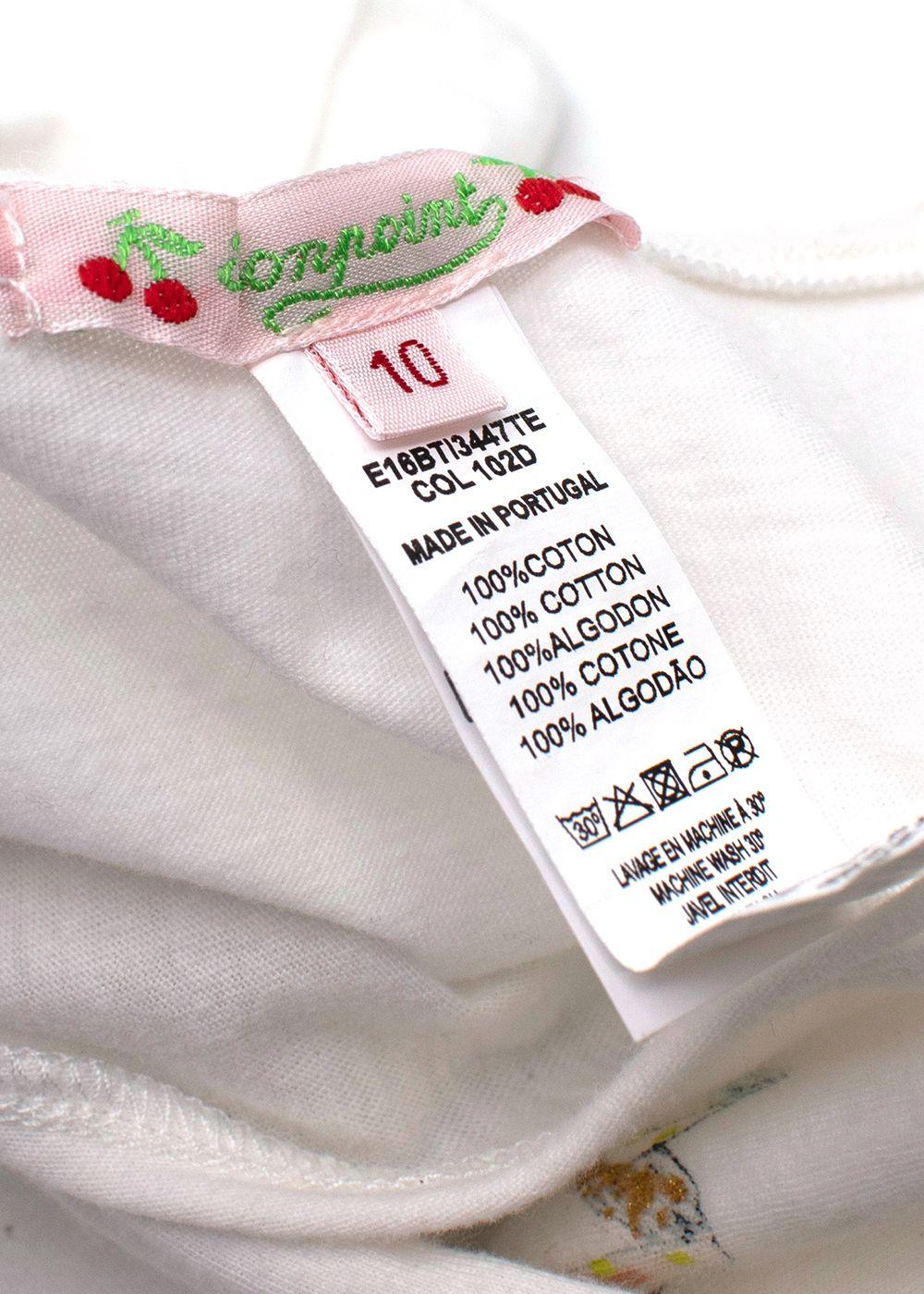 Kids 10Y White Printed T-Shirt