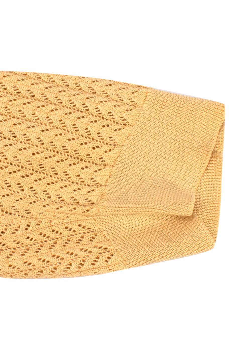 Dolce & Gabbana Yellow Crocheted silk top