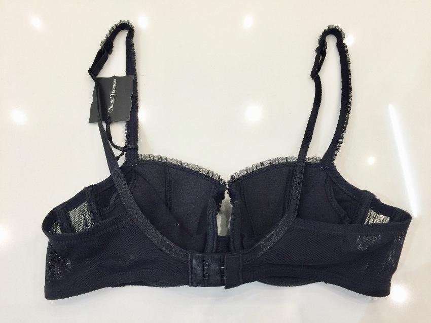 Chantal Thomass Couture Black Bow Pad Bra & Brief Set
