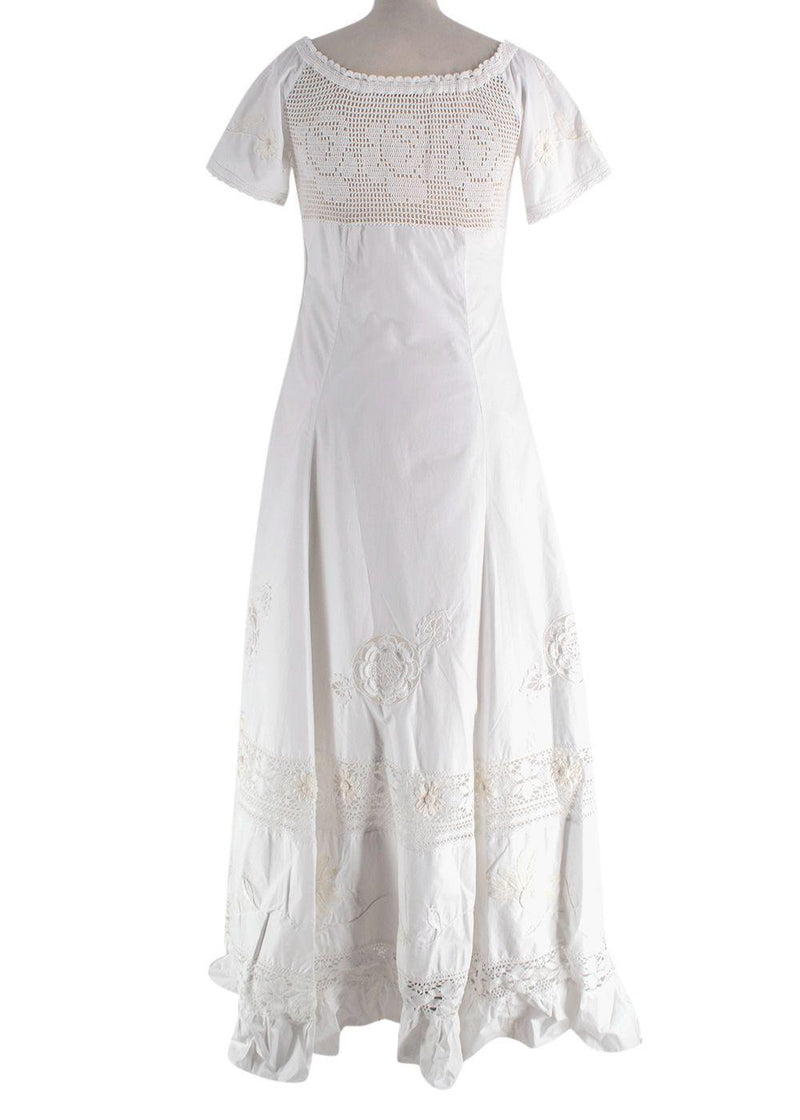 Aliai Forte White Dress with Lace Details