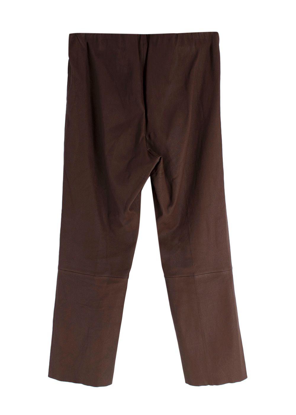 By Malene Birger Brown Leather Elenasoo Leggings