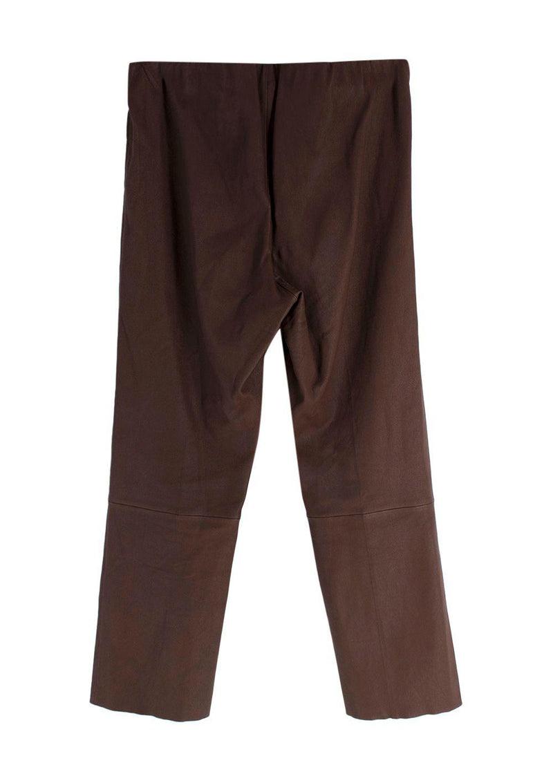 By Malene Birger Brown Leather Elenasoo Leggings