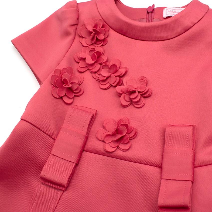 Nicholas & Bears Pink Floral Applique A-Line Dress