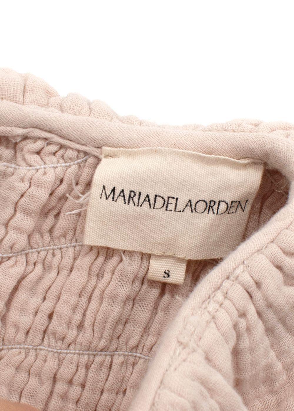 Maria De La Orden Beige Aleria Collared Dress