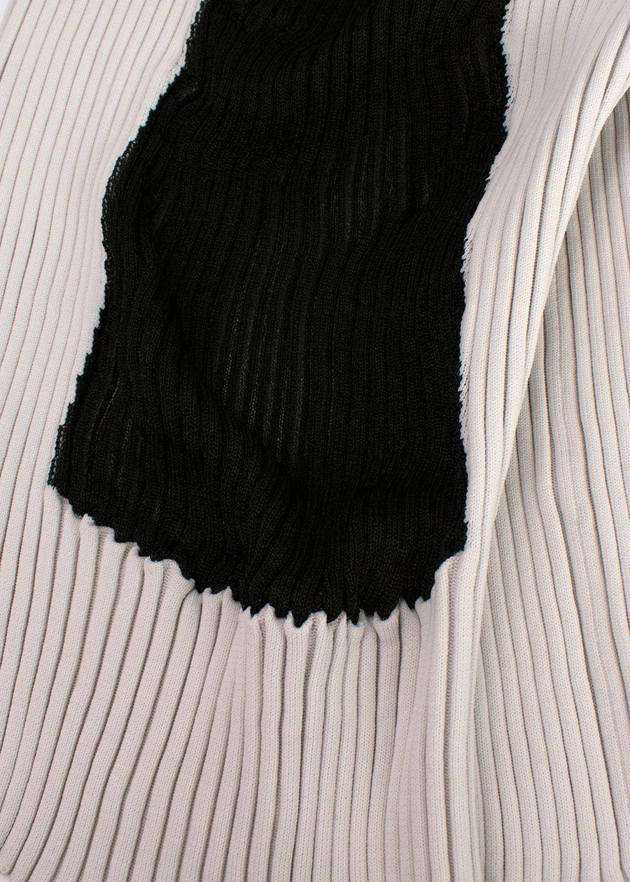 Issey Miyake Technical Jersey Pleated Colour-block Top
