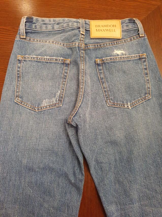 Brandon Maxwell distressed boyfriend jeans