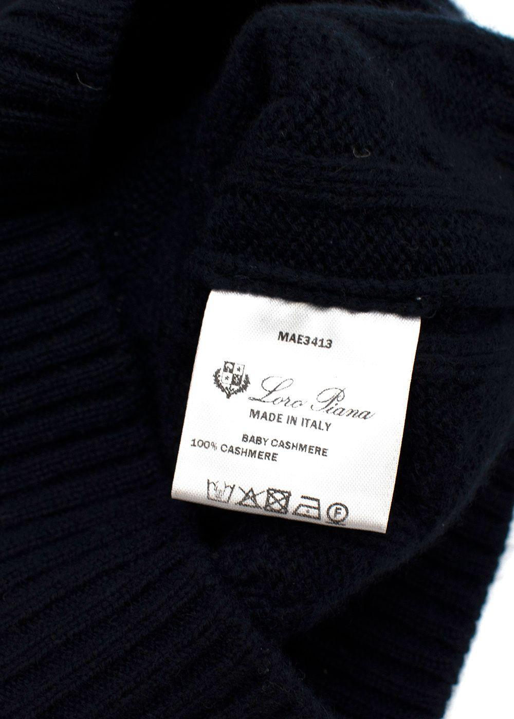 Loro Piana Navy Baby Cashmere Kid's Knit Jumper