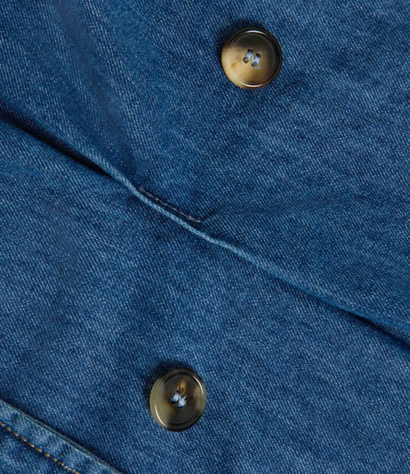 A.W.A.K.E. Mode Blue Long-Sleeve Denim Shirt