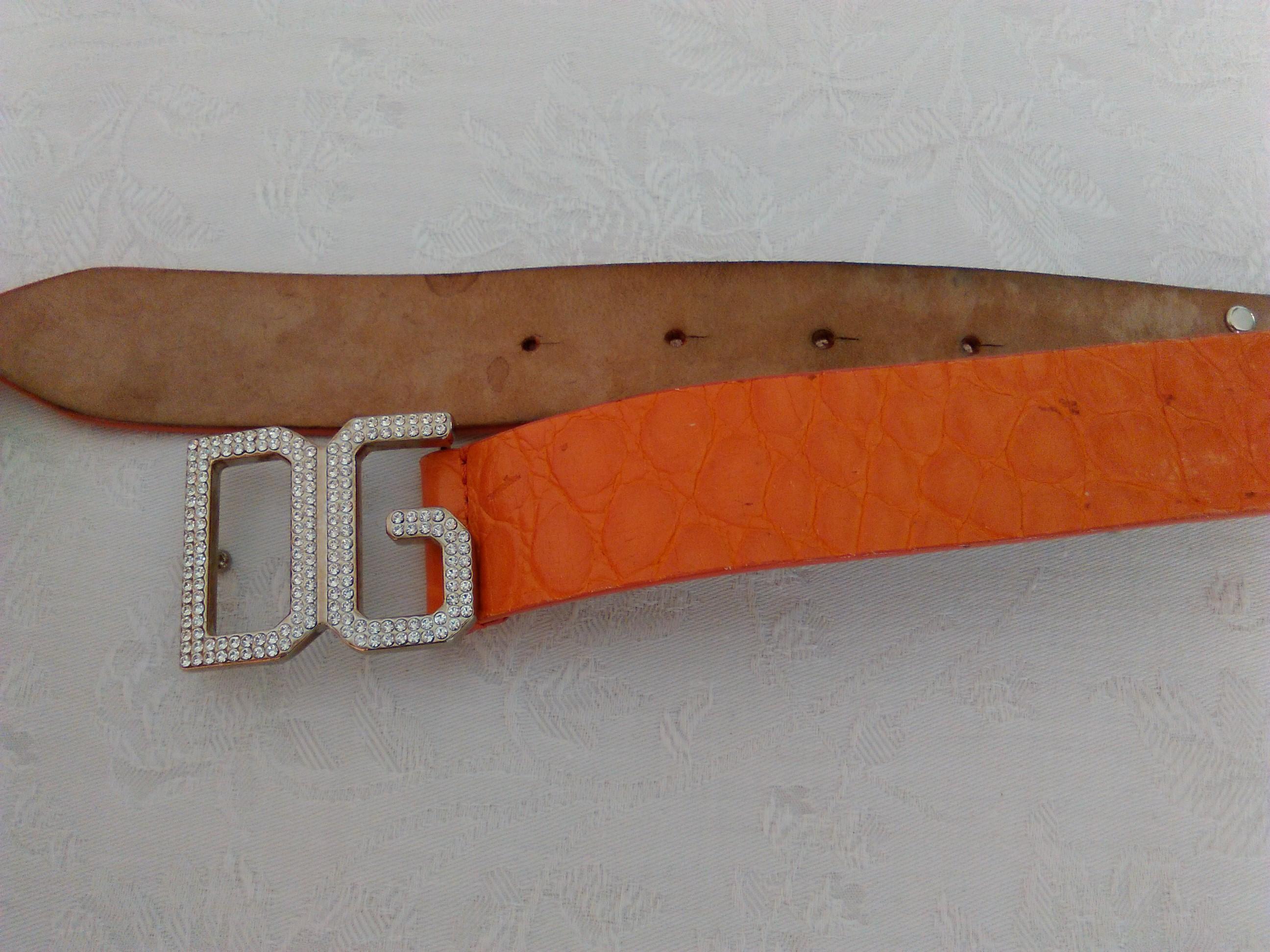 Dolce & Gabbana Leather Belt Swarovski Embellished