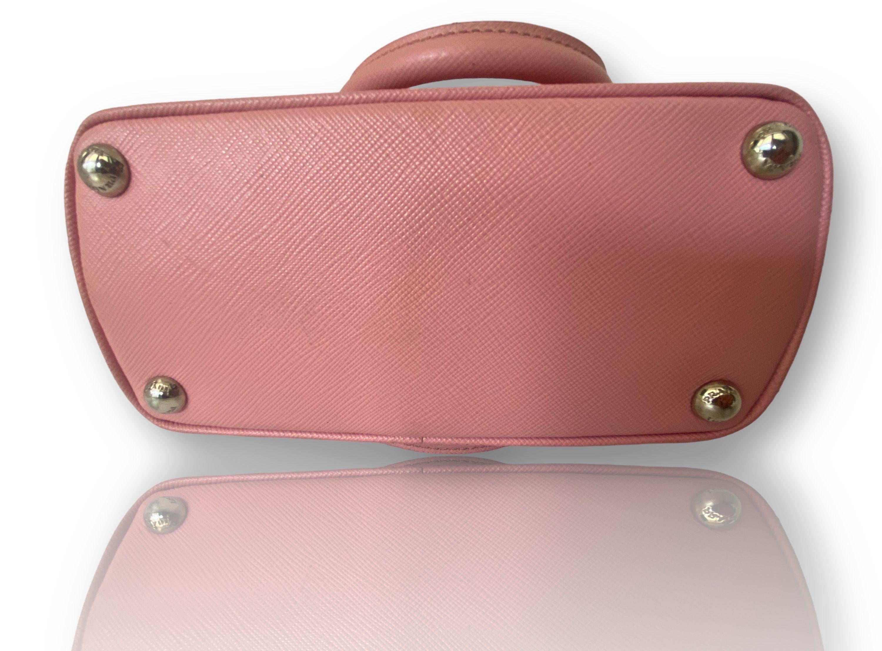 Pink Saffiano Galleria Mini-Bag