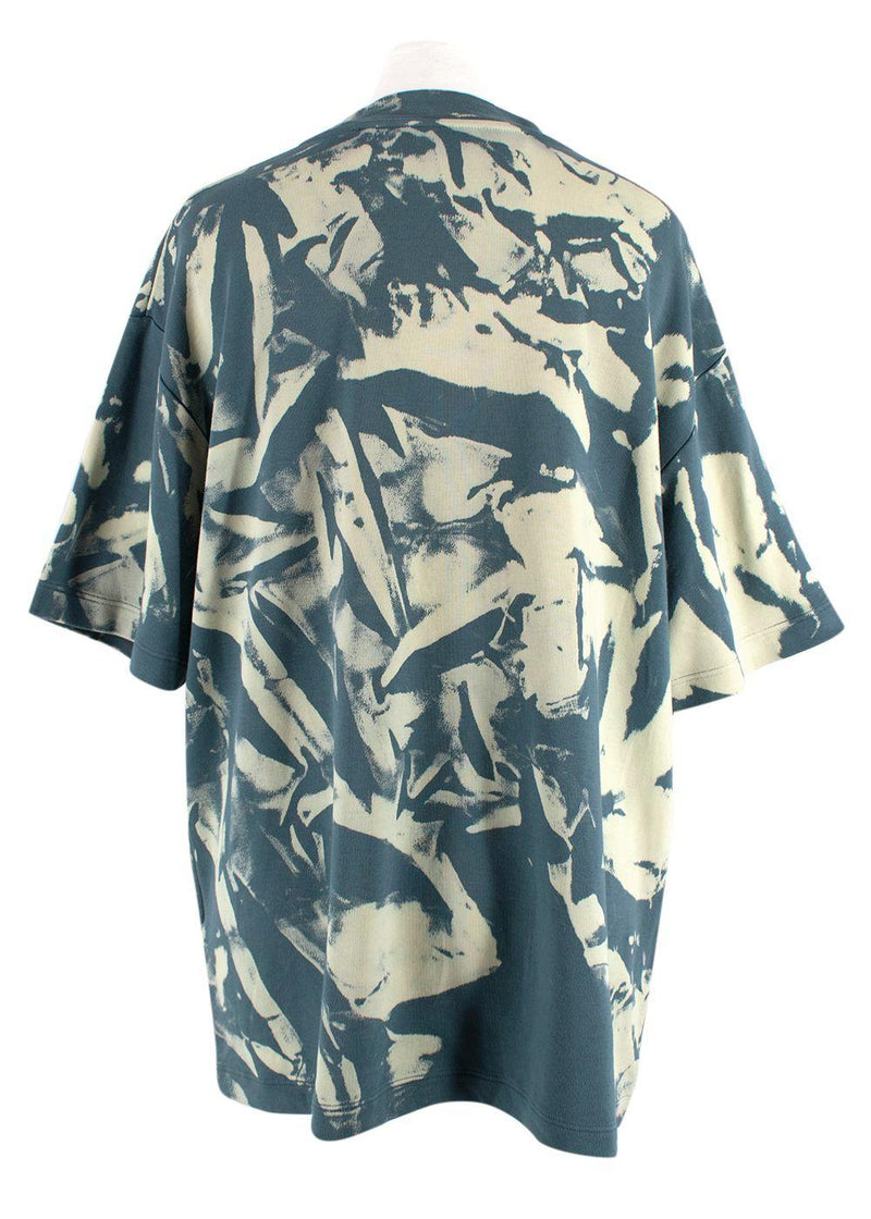 Off-White Tie-Dye Cotton Mockneck Tee