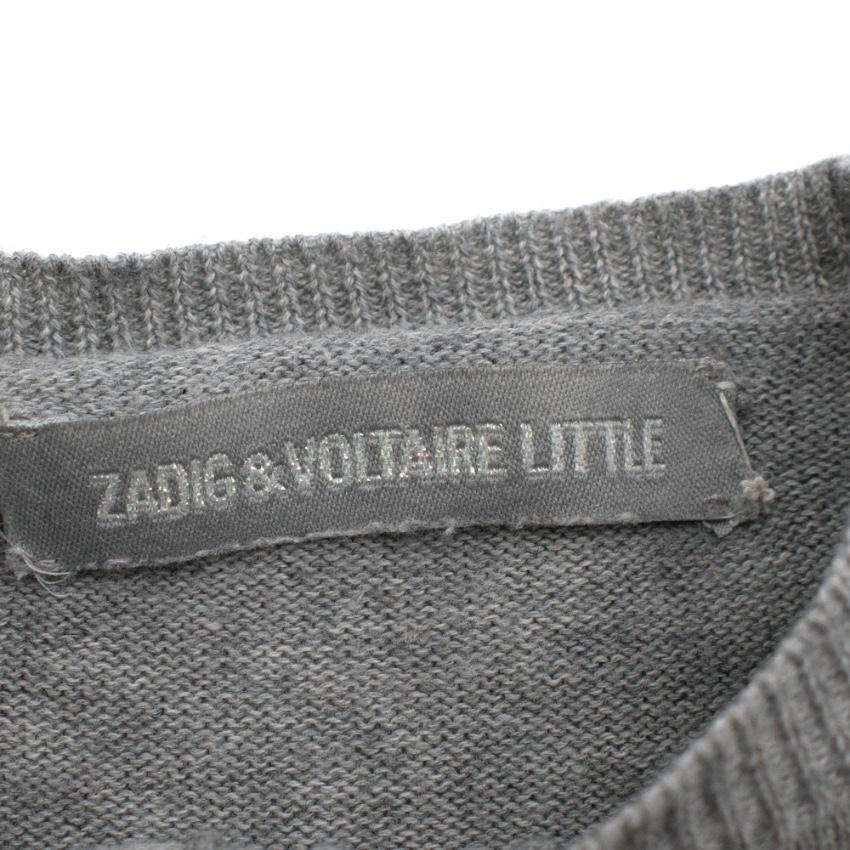 Zadig & Voltaire Little Grey Buttoned Cardigan