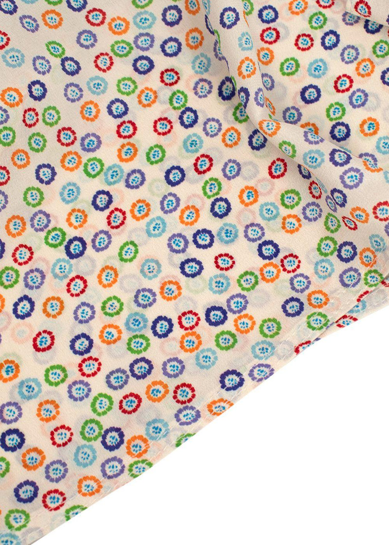 Valentino Multi-Colour Floral Print Silk Top