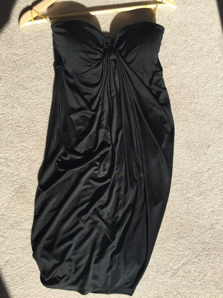 Catherine Malandrino Black Strapless Jersey Dress