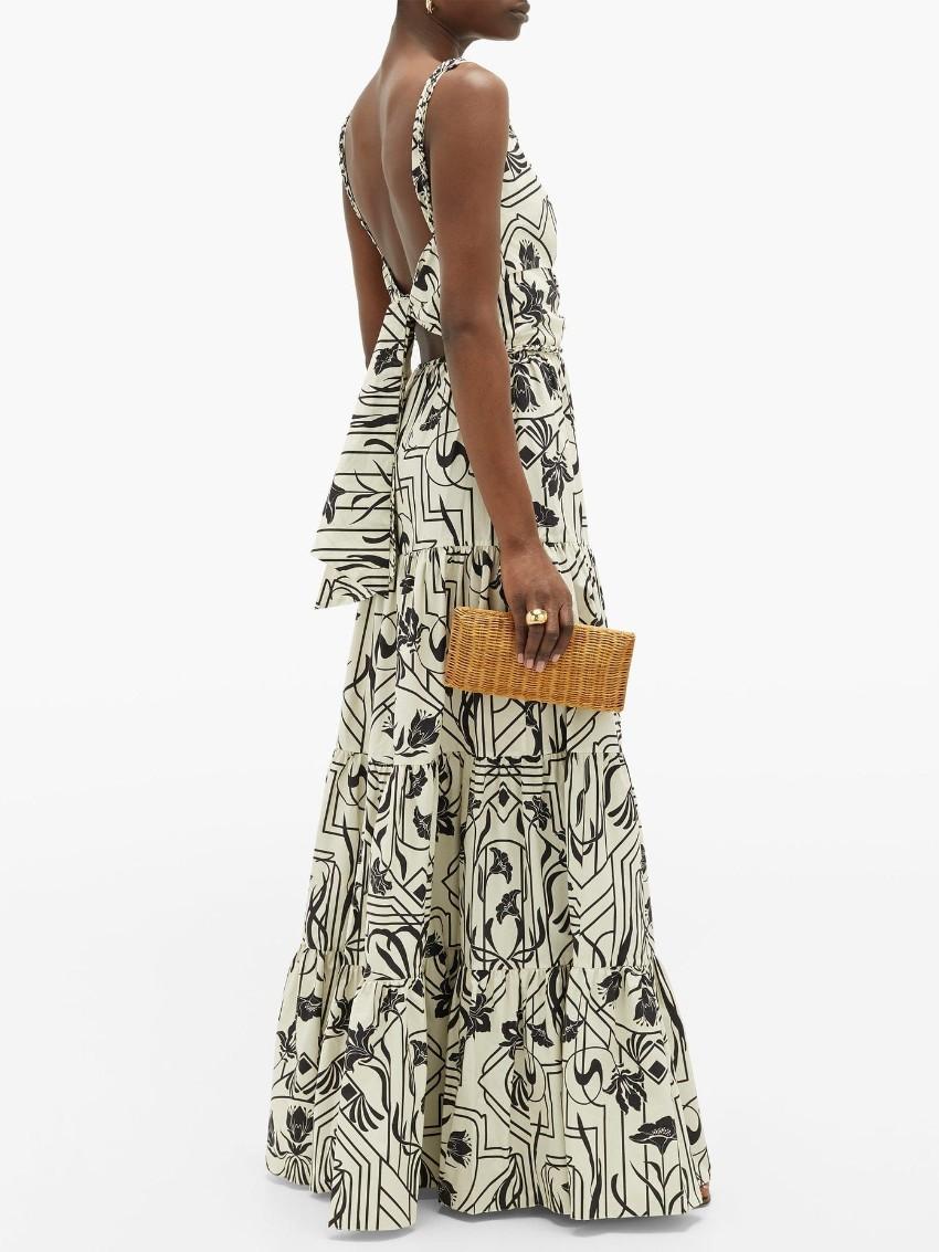 Johanna Ortiz Architecture floral-print cotton maxi dress