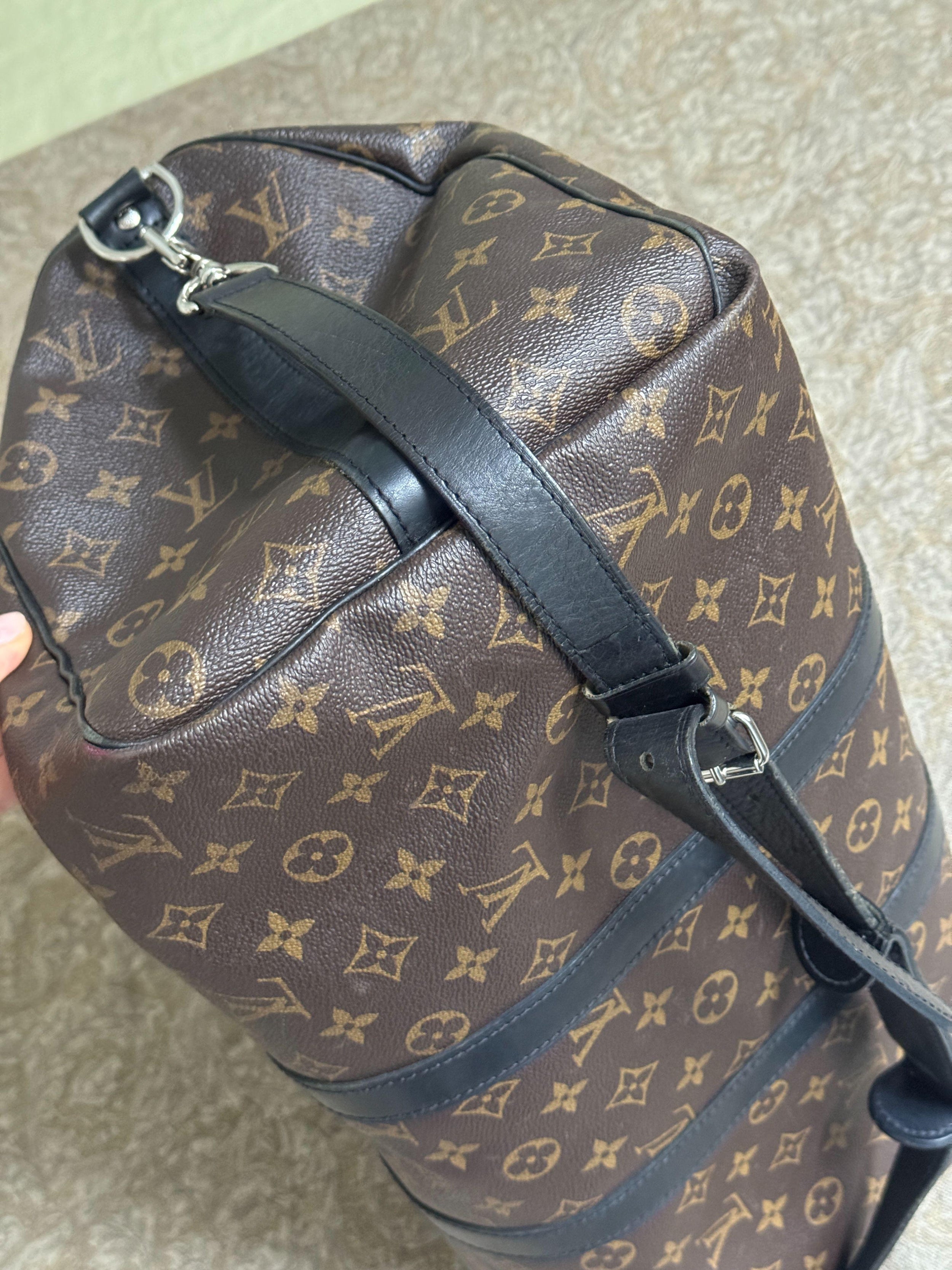 Louis Vuitton Coated Canvas Keepall Bandouliere 45