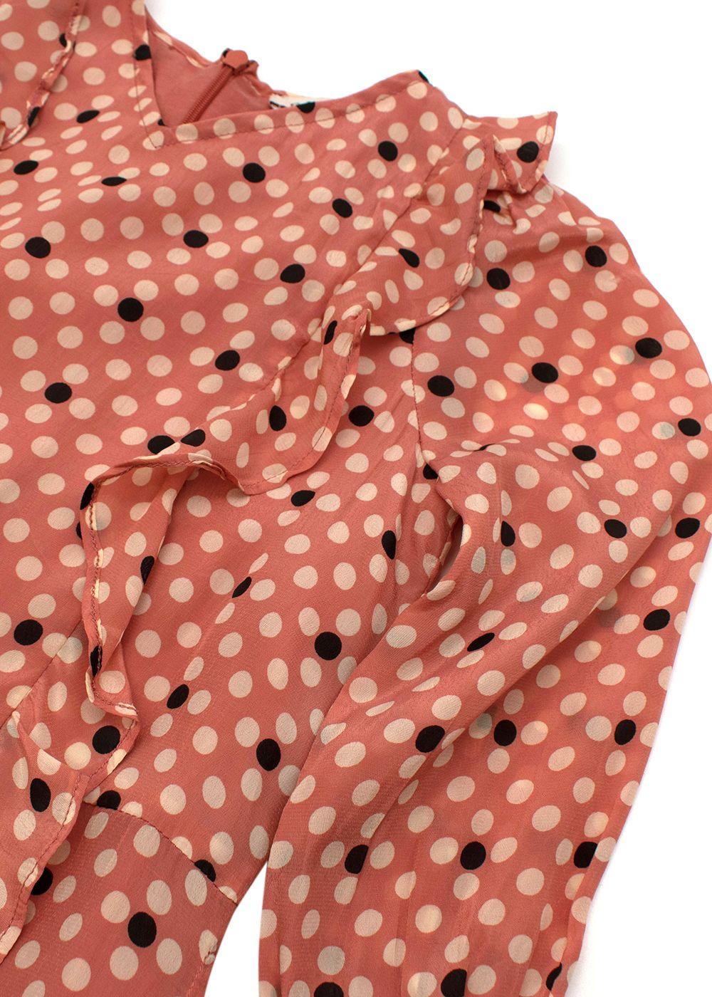 Kids 4Y Spotted Ruffled Dress