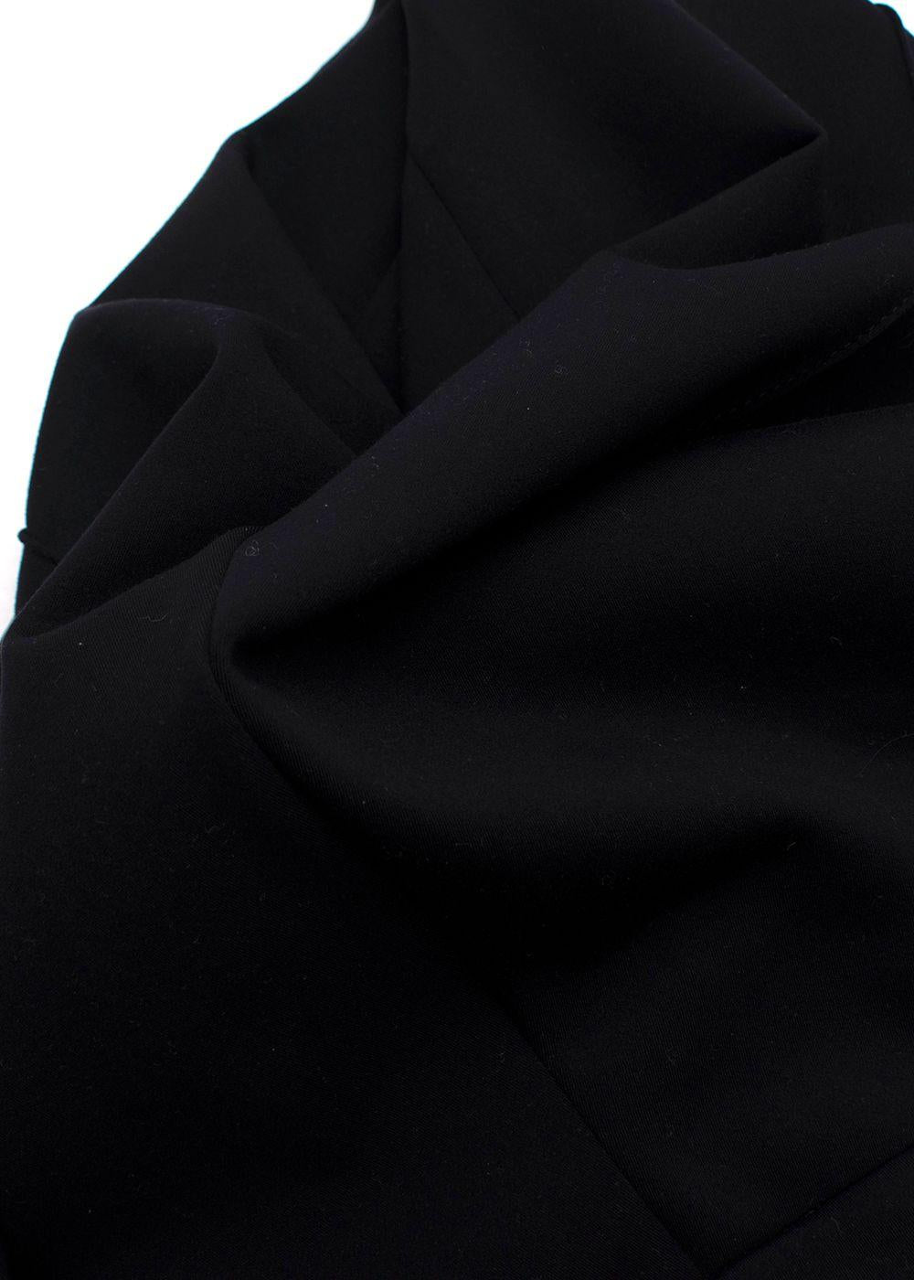 The Row Black Stretch Straight Leg Trousers