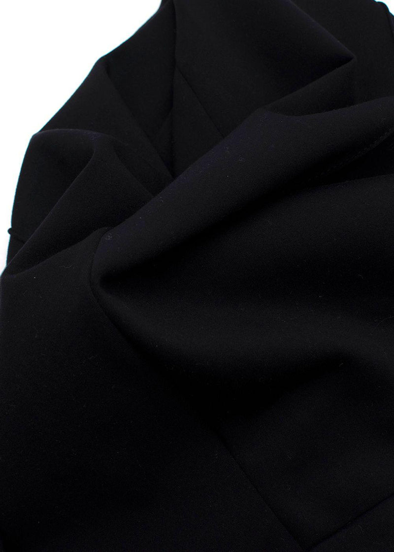 The Row Black Stretch Straight Leg Trousers