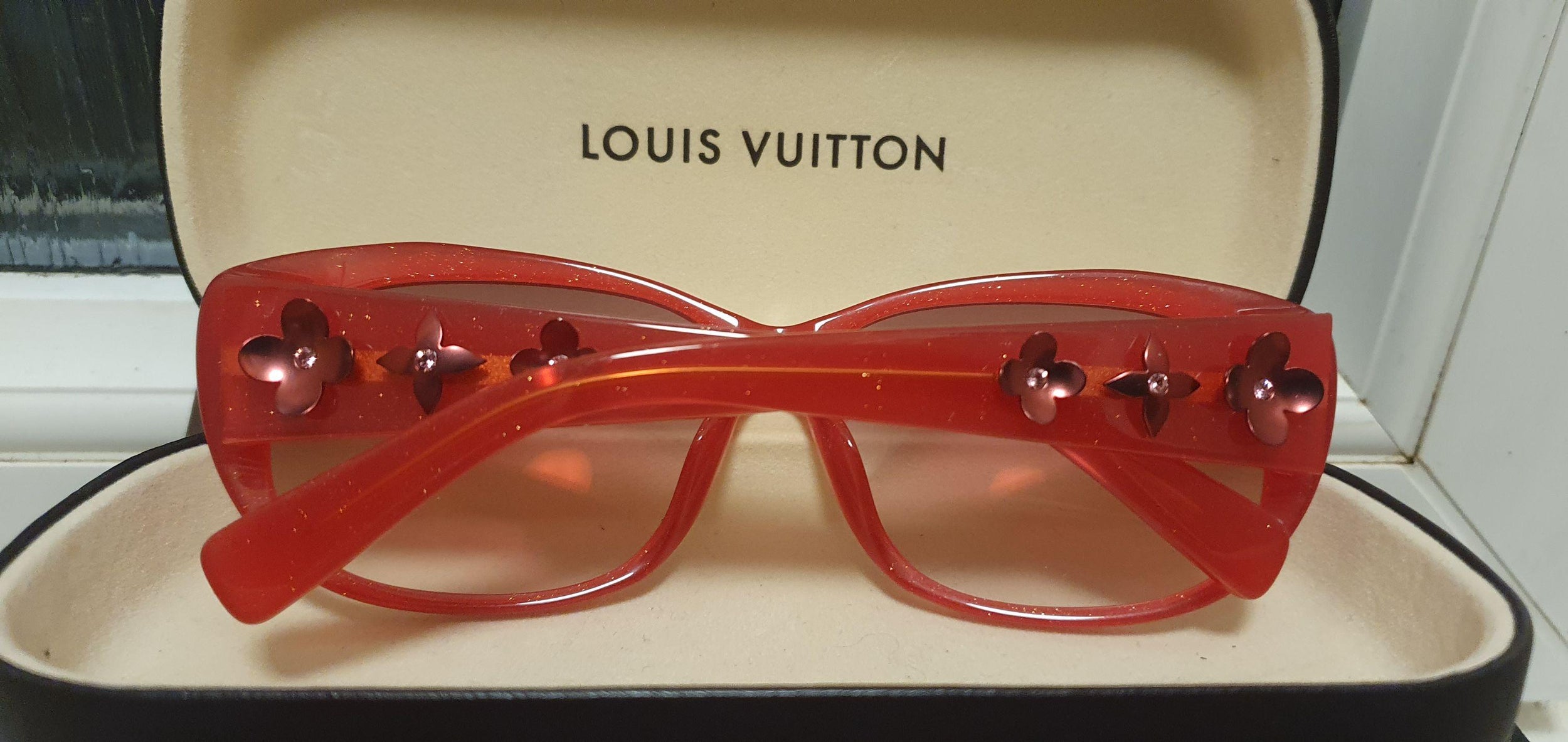 LV Pink Acetate  Embellished Sunglasses