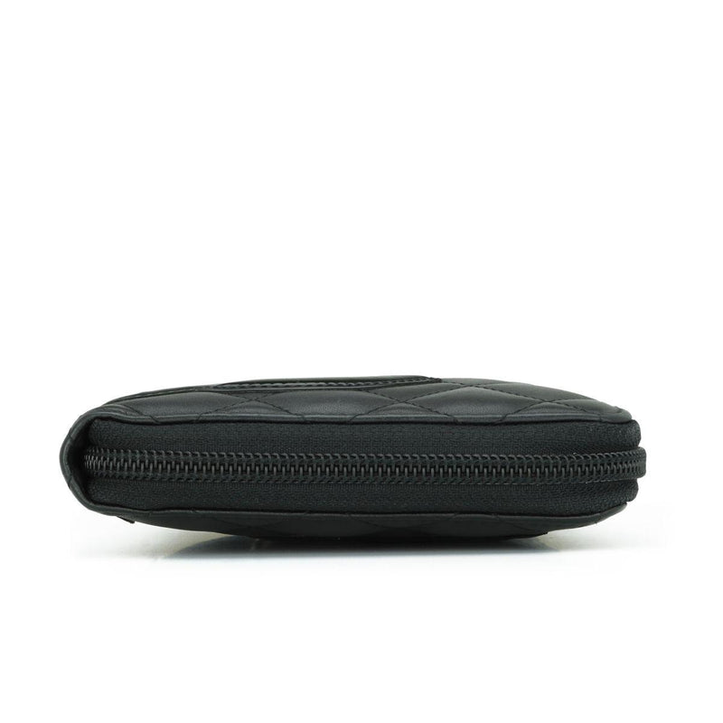 Chanel Black Cambon Zip-around Wallet