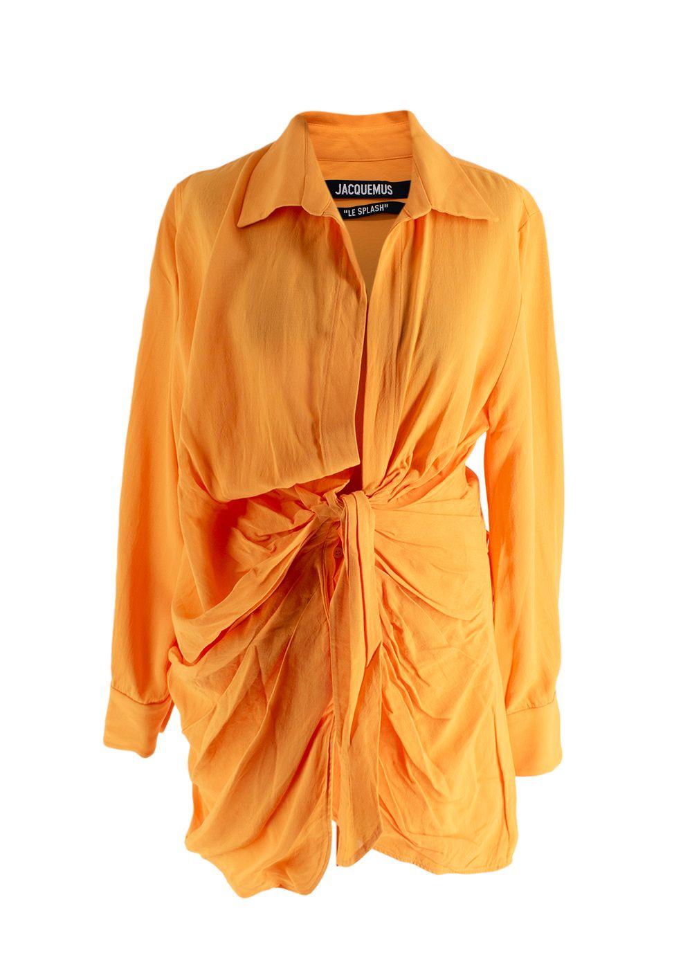 Jacquemus Orange Le Splash Mini Dress