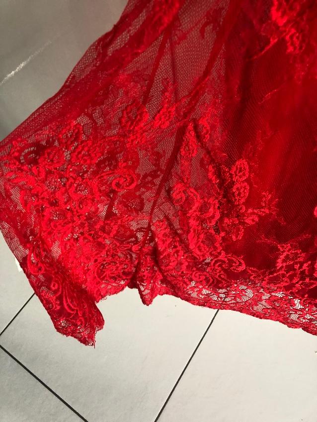 red lace dress