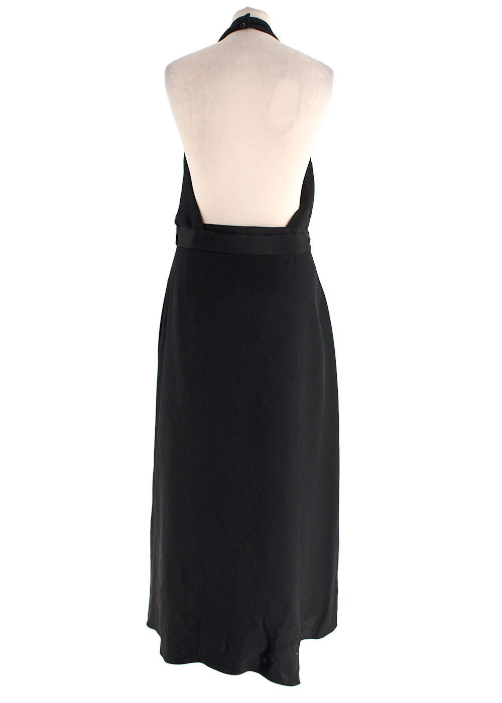 Raey Black Backless Wrap Dress