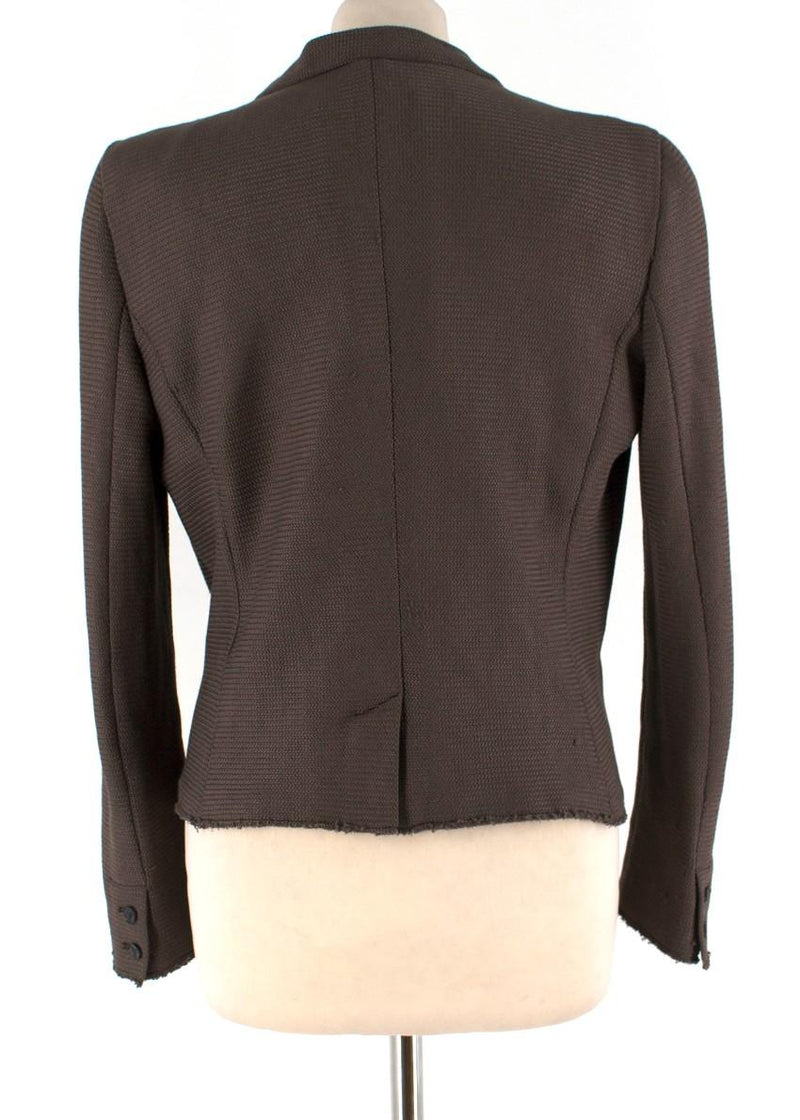 Isabel Marant Khaki Knit Deep V Blazer