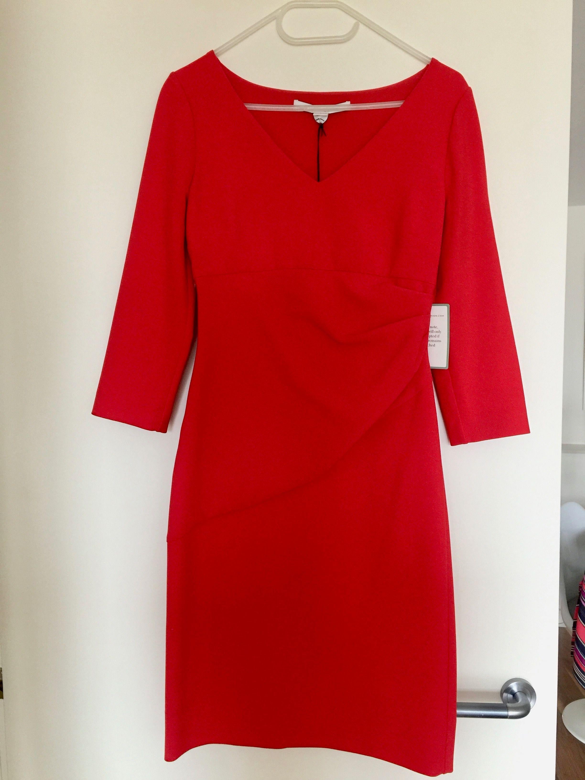 Red Bias Cut Bevin Dress