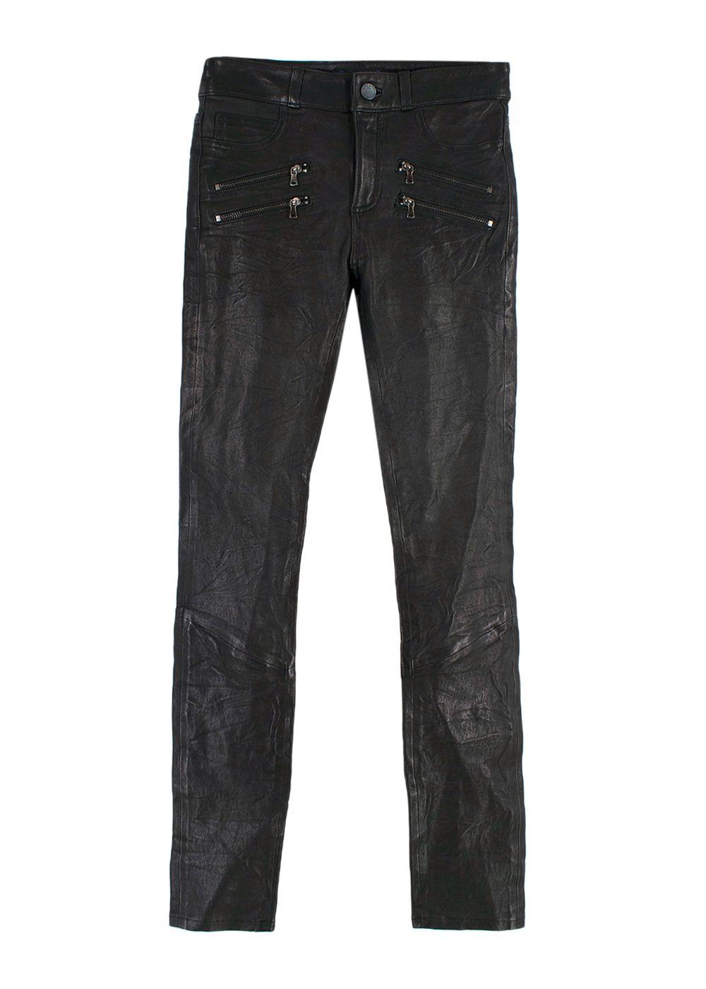 Edgemont Ankle Skinny Leather Trousers