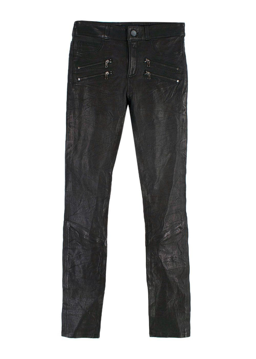Edgemont Ankle Skinny Leather Trousers