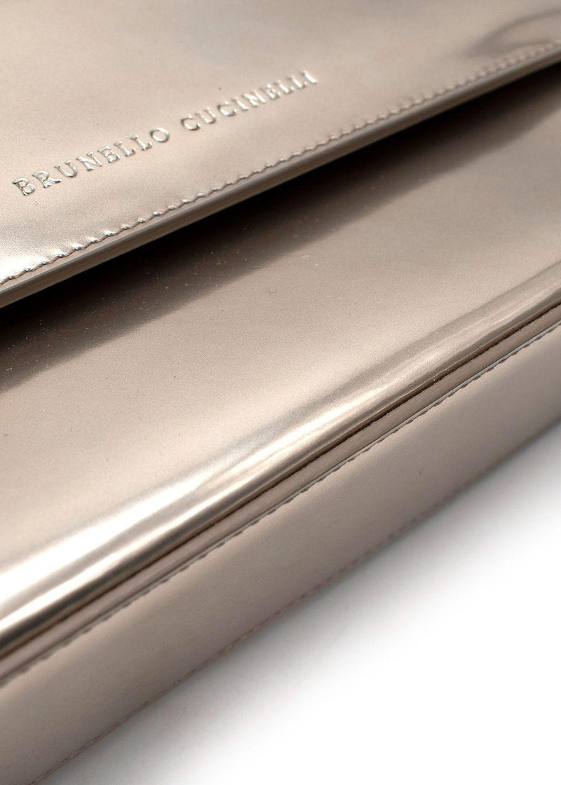 Brunello Cucinelli Bronze Metallic Shoulder Bag
